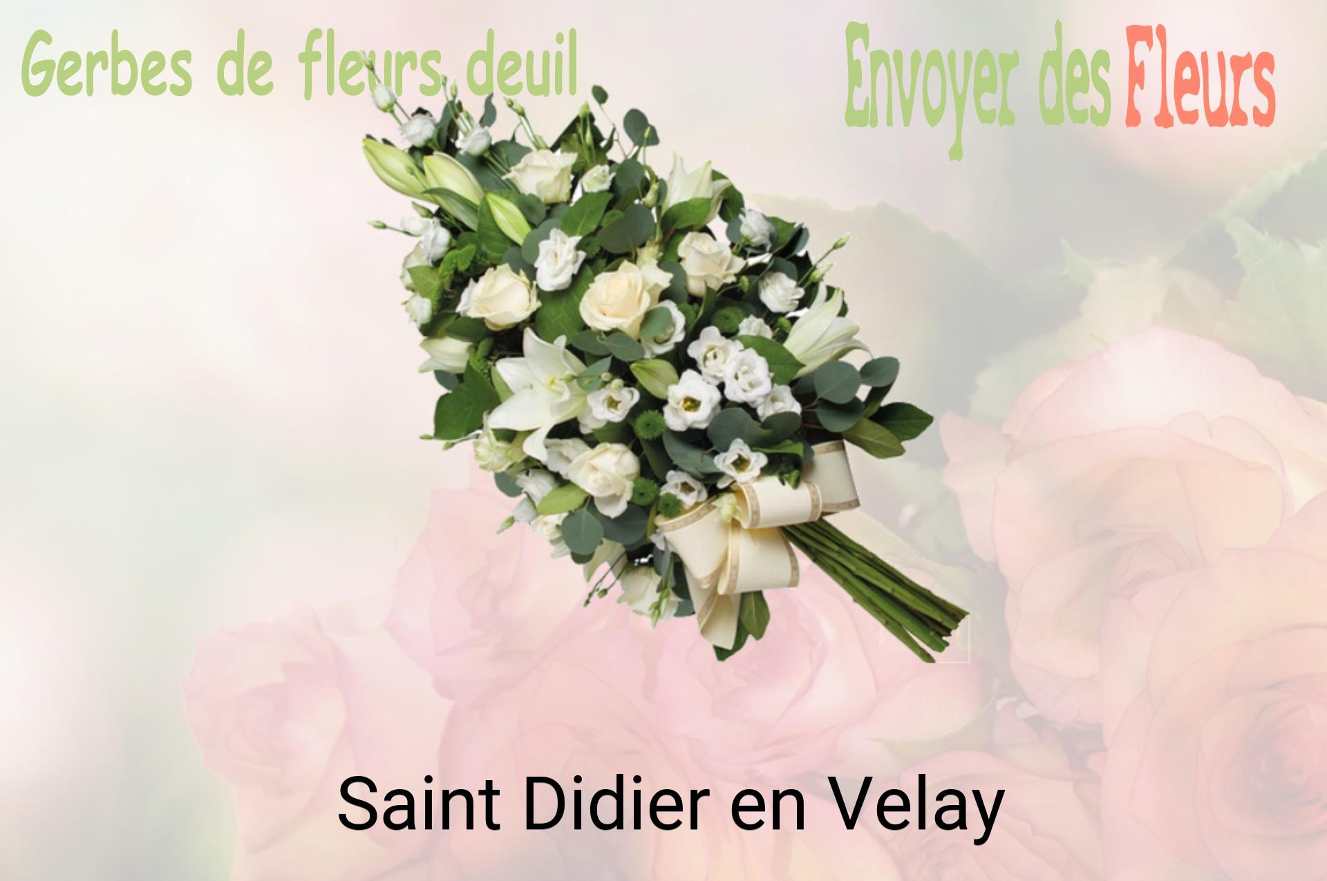 Gerbe de fleurs de deuil livrée à Saint-Didier-en-Velay